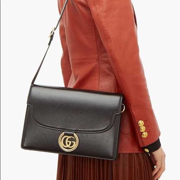 GUCCI GG-Ring Leather Shoulder Bag - Picture 13 of 13